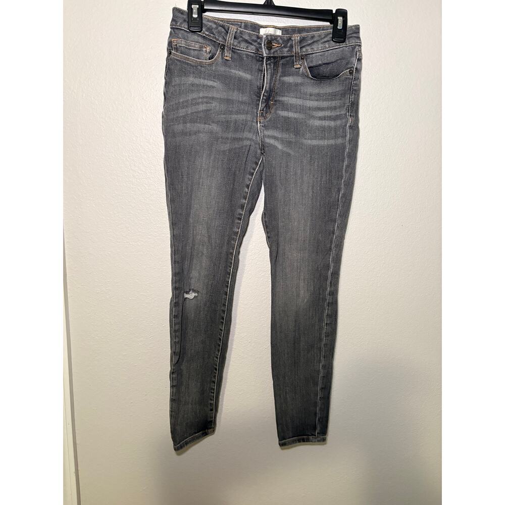Goodthreads Skinny Jeans Size 27 Light Grey Stretchy Distressed Denim